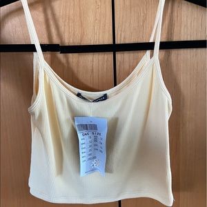 Brandy Melville Yellow Crop Top